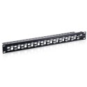 24 port keystone blank panel, Cat.6A, Shielded, 1RU